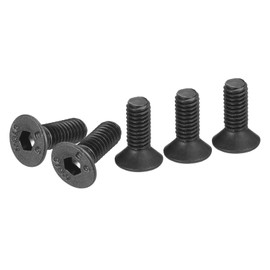 DTGN 50 Pack M3-0.5x8mm Flat Head Socket Cap Bolts Hex Socket Flat Head Bolts Carbon Steel Black Oxide Full Thread Counter Sink Bolts