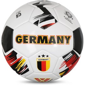 Vizari New Country Series National Team Soccer Ball - Germany White, Size 5| Durable Soft & Spongy Synthetic & Rubber Ball | Perfect for Outdoor Training, Fun Play, Matches & Beaches