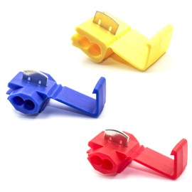 60PCS Solderless Quick Splice Wire Connectors, 22-10 AWG Scotch Lock Snap Electrical Wire Connector(22-18AWG Red 20PCS, 18-14AWG Blue 30PCS, 12-10AWG Yellow 10PCS)
