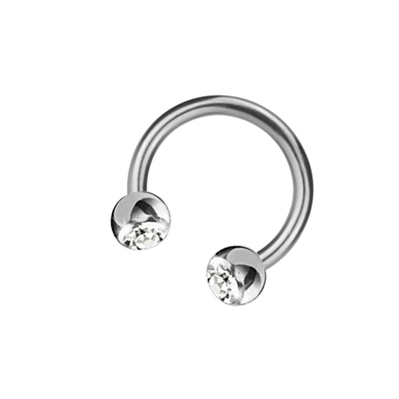 Steel - Screw ball - crystal 1,2 mm - 2,5