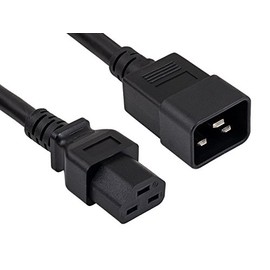 CableLeader 4ft IEC320 C20 to C21 Heavy Duty Power Extension Cord, 12 AWG, 20A/250V, SJT, Power Extension Cable for PDUs, UPSs & Servers, UL Listed, Black