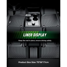 VIWIK Floor Mats Fit for Toyota Prius 2023 2024, TPE Floor Liners All Weather Custom Car Mats Full Set 1st & 2nd Row, Automotive Accessories for Prius 2023 2024 Odorless Non-Slip Waterproof