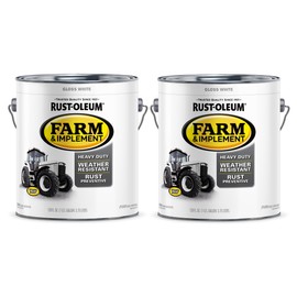 Rust-Oleum 280166-2PK Farm & Implement Enamel Paint, Gallon, Gloss White, 2 Pack