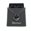 Destiny Love Padlock Choker Collar Necklace with Lock and Two