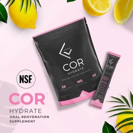CorHydrate Drink Mix – Pink Lemonade | Electrolyte-Rich Blend | Oral Rehydration Supplement | 15 Sticks