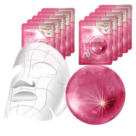 3W Collagen High-Adhesion Cold and Hot Mask Sheet (10 Sheets) for Travel Tanning 3ea