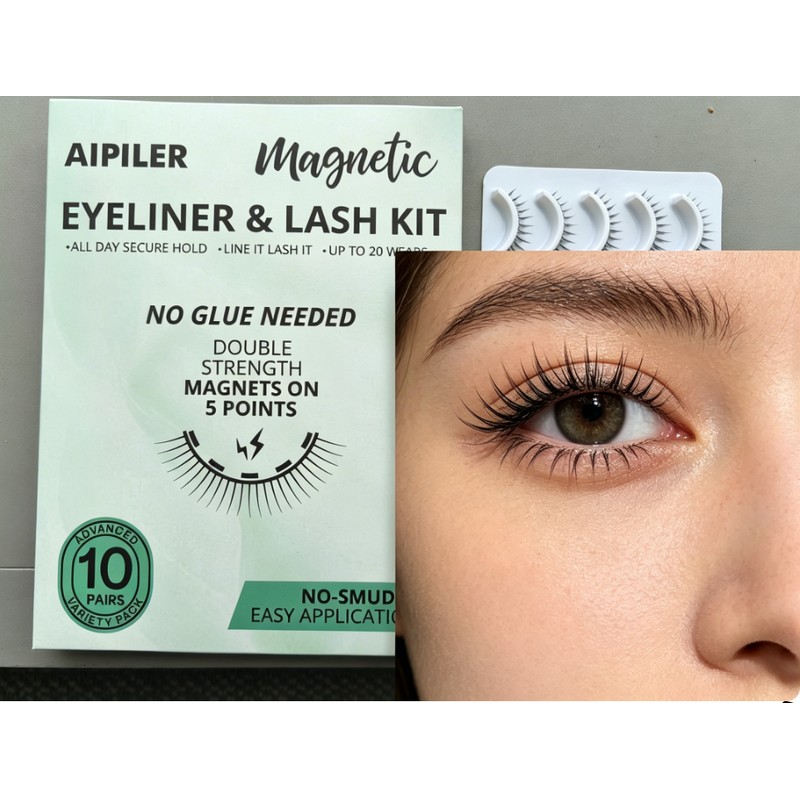 AIPILER Magnetic 10-Pair Kit – Strong Hold, Natural Look