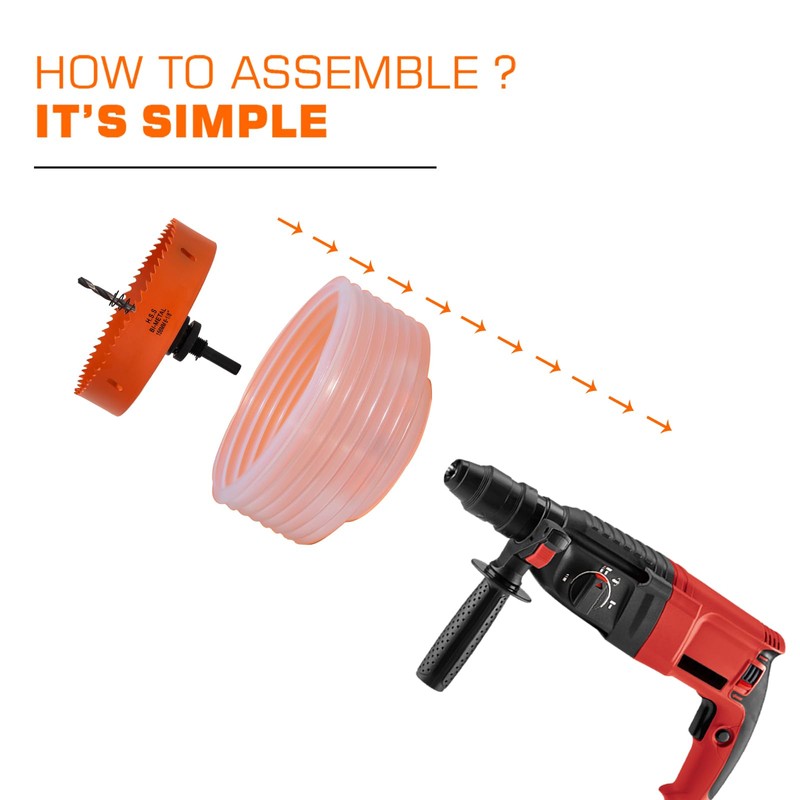 6-1/8" Hole Saw for Recessed Lights, with Dust Bowl Catcher