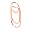 100pcs Paper Clips Portable Heart Shape Rustproof Electroplated Metal Paperclips