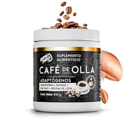 BPN PRO Café Soluble de Olla con Hongos Adaptógenos Melena de León Ganoderma Maitake | Sabor Tradicional con Canela y Piloncillo | Bajo en Calorías, Endulzado con Stevia, Sin Azúcar Añadida | 450 g