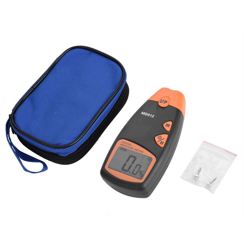 MD912 Digital LCD 2/4 Pin Wood Moisture Meter Detector Timber