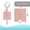 KRSURERICHER Universal Leather Key Sleeve, Key Covers, 3pcs Keychain Key