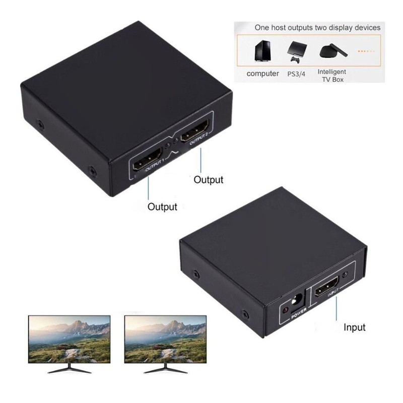 HD Multimedia Interface Splitter 1 in 2 Out 4K Support
