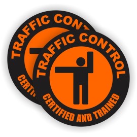 Unbranded/Generic pair - TRAFFIC CONTROL Hard Hat Stickers Decals Bump Cap Safety Helmet Road Crew