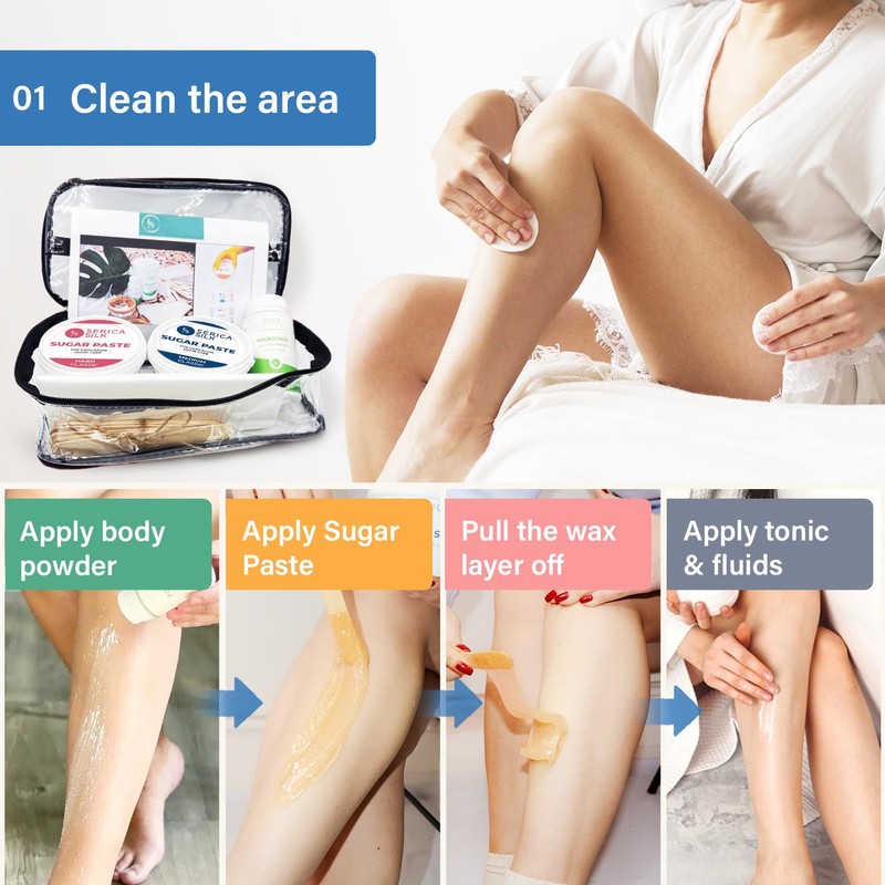 Sugaring Paste Hair Removal Hard Classic Sugar Wax Kit -