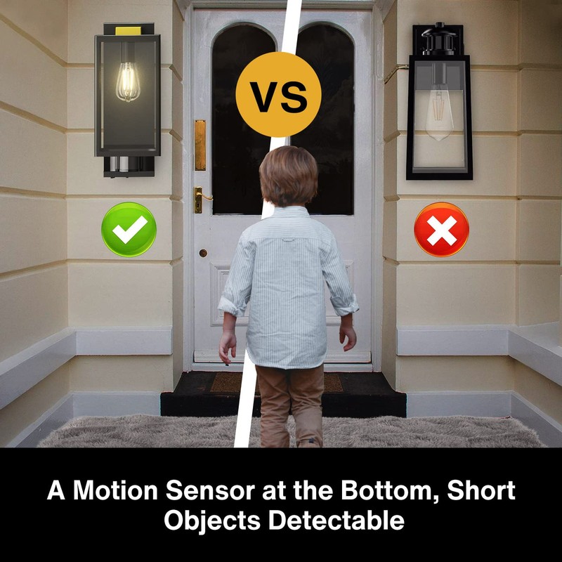 Denfeic Motion Sensor Outdoor Wall Lights, Dusk to Dawn Outdoor