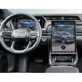 BIBIBO 2Pcs for 2025 GMC Terrain Screen Protector 2025 2026 GMC Terrain (Elevation/AT4/Denali) 15" Touchscreen & 11"Dashboard [Tempered Glass Anti Glare& Scratch Ultra-Clear] 2025 GMC Terrain Accessories 2025 Terrain