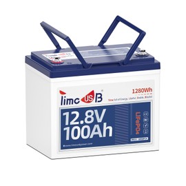 12V 100Ah LiFePO4 Lithium Battery Group24, Timeusb 12.8Volt 100Ah RV Battery with 100A BMS, Up to 15000 Deep Cycle Battery for RV Camper, Solar, Trolling Motor, Marine, Travel Trailer, Energy Storage