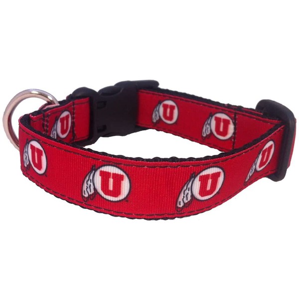 NCAA Utah Runnin Utes Dog Collar (Team Color, Large)