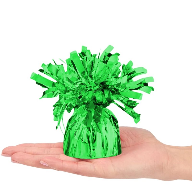Green Foil Balloon Weight (4.5" x 2.25") 1 Count, Adorable