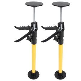 2 Pack Support Pole, Steel Telescopic Adjustable Hand Support System, Construction Rods for Cabinet Jacks Bars Drywalls, Extend from 19.68 inch to 45.27 inch
