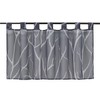 HongYa Kitchen Curtain, Voile, Bistro Curtain with Loops, Transparent Curtain