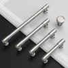 Amerdeco 10 Pack Brushed Satin Nickel Cabinet Pulls 5 Inch(128mm)