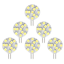 Dream lighting LED 12Volt G4 Replacement Bulb / JC10 for RV Automotive Boat Interior Dome Light Under Cabinet Light—Bi-Pin, Dimmable Pure White Light, Pack of 6