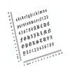 4 Sheets Gothic Number and Letter Tattoo Stickers, Small Removable
