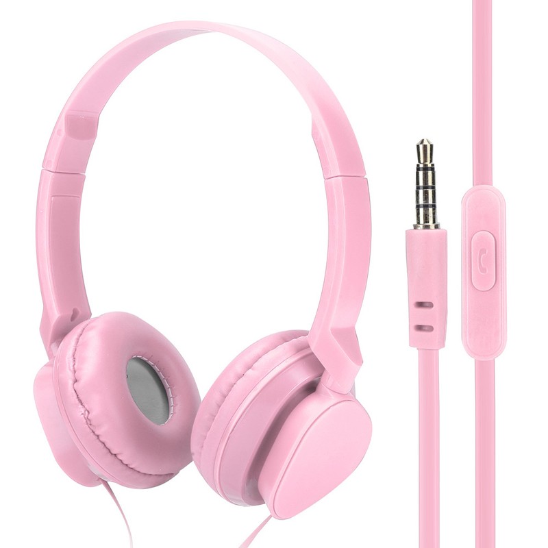 Wired Headphones Over Ear Headsets Stereo Sound Earphone with Mic