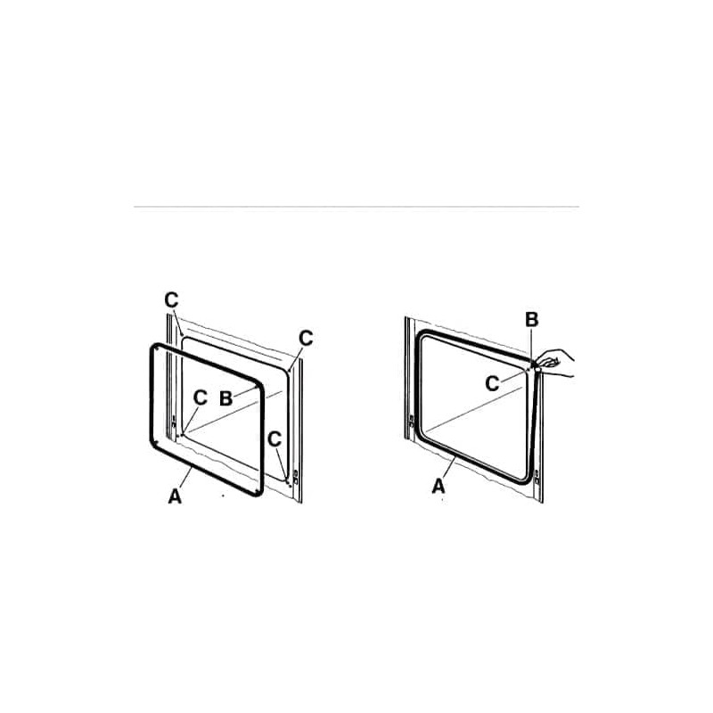 Oven Door Seal | Universal Rubber | Dimensions 410mm Wide