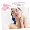 Minkissy 3sets Shower Brush Scrubber Back Scrubber Exfoliating Glove Spa