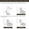 PANALI 1 Pack Windproof Magnetic Door Stopper, Concealed Retractable Design