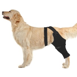 Dog Rear Leg Recovery Sleeve for TPLO to Stop Licking, Wound Surgical Cover After ACL Surgery, Leg Wrap for Back Hip, Thigh, Knee, Dog Cone Collar Alternative (Left Leg, 2XL)