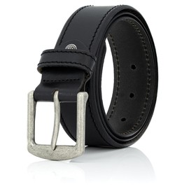 LINDENMANN Genuine Full Leather Belt Men's Jeans Belt Men's Leather 40 mm Wide Belt Men Genuine Full Leather Belt Black, dark brown