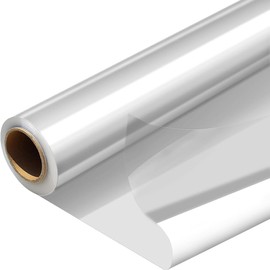PerkHomy Folio Clear Cellophane Wrap Roll 32" x 50' Folded 3 Mil Thick Cellophane For Gift Basket Treats Goodie Wrapping Craft Flower Bouquet Plastic (32" fold into 16")