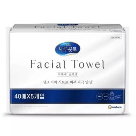 Cottonot 시루콧토 페이셜 타월 40매 X 5개입 코스트코 잡화마켓2603 Silkott Facial Towels 40 sheets x 5 packs