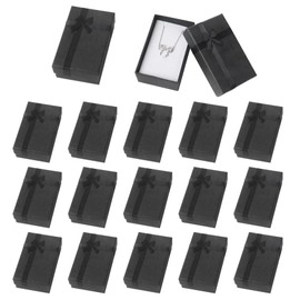 Nideen 15 Pack Jewellery Gift Boxes, 8x 5x 3cm Bracelet Earring Gift Box, Small Gift Boxes with Bow Knot for Jewellery Rings Earrings Bracelet Necklace, Black