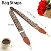 Purse Strap,1.5" Leather End Shoulder Strap Adjustable Replacement,Retro Multi-Pattern Crossbody