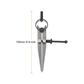 HARFINGTON Spring Joint Caliper 4 inch / 100mm Adjustable Spring Divider Caliper with Solid Nut for Metalworking Geometry Drawing Woodworking, Flat Leg