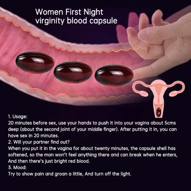 Virginity Blood Capsule-Pure Herbal Intimate Support Tightening Capsules Natural