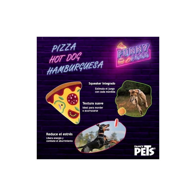 Fancy Pets Juguete para Perro en Forma de Pizza con