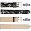 WOCCI 18mm Flower Watch Band for Women, Genuine Leather, Quick