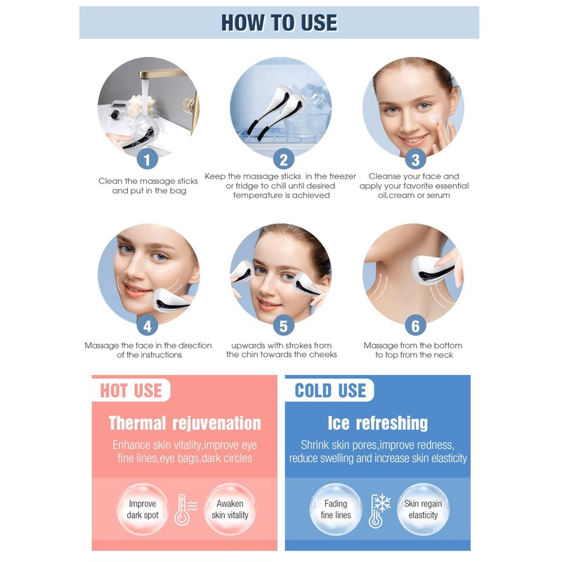 SEQ Gold Ice Globe Face Massager - Set of 2