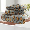 ABREEZE Leopard Print Bath Towel Set of 3 - Super