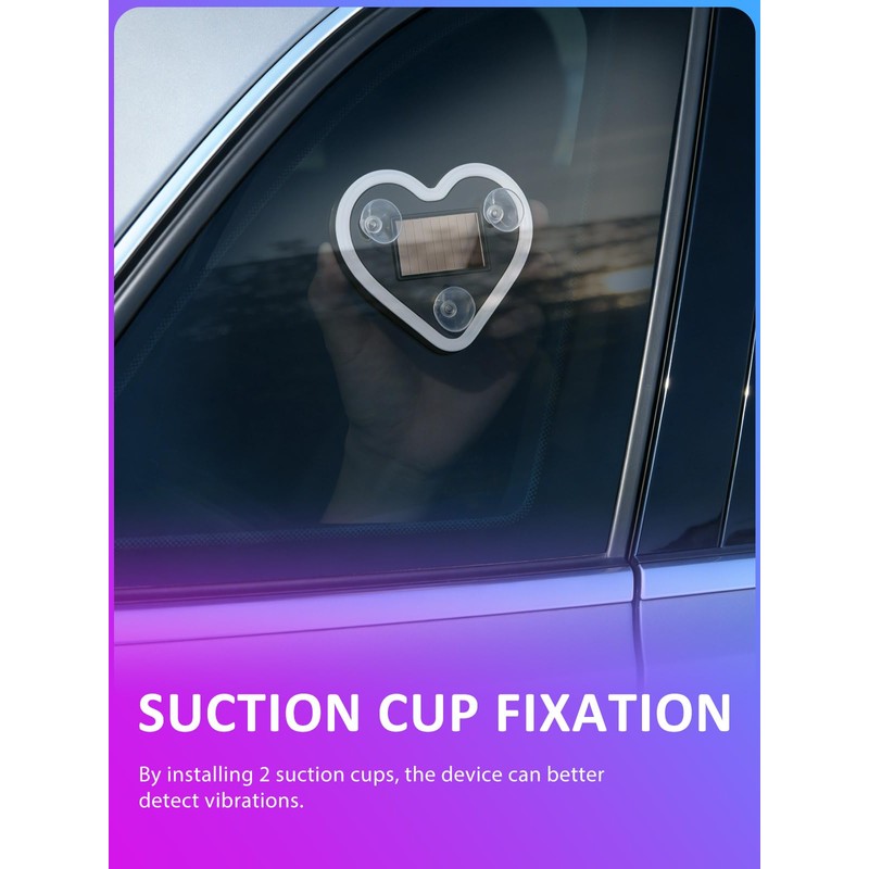 Car LED Ambient Light - Solar-Powered Heart-Shaped LED Neon Light,