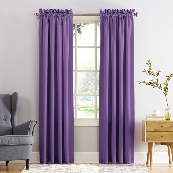 Sun Zero Barrow Energy Efficient Rod Pocket Curtain Panel, 54"