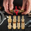 sourcing map 4pcs Brass Barbed Fitting 1" NPT Male to