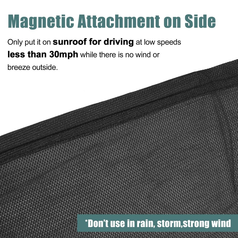 X AUTOHAUX SUV Magnetic Sunroof Shade Cover Sun Roof Breathable