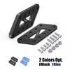 NICECNC Black Passenger Foot Peg Relocation Brackets Aluminum Compatible with